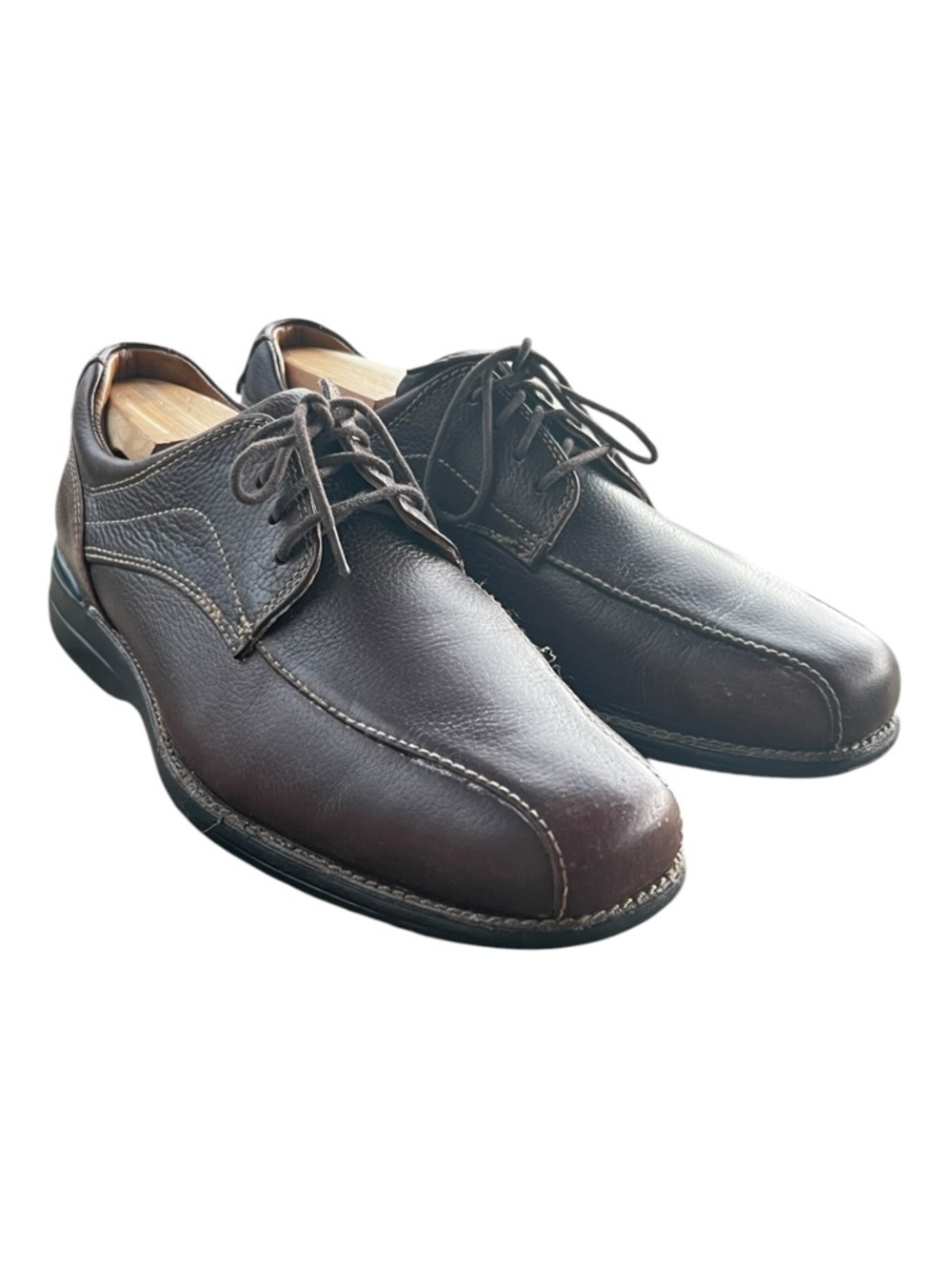 Johnston & Murphy Men’s size 9.5M Sheepskin Brown Leather Derby Dress Shoe